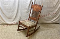 Antique Pressed Back Adult Rocker / Rocking Chair