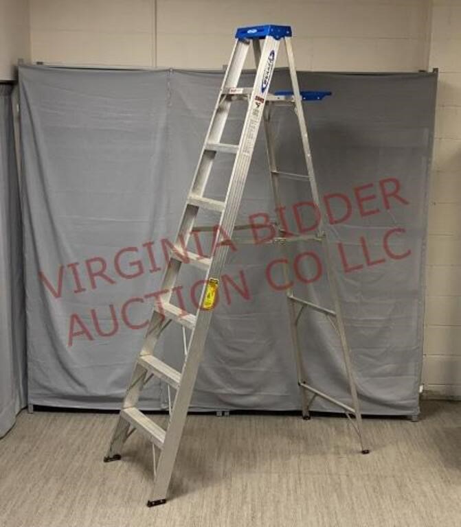 Werner 8' Aluminum Step Ladder - 250 lb Capacity