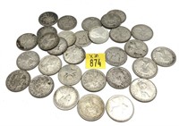 x30- Canadian silver quarters -x30 quarters -SOLD