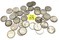 x33- Canadian silver dimes -x33 dimes -SOLD by