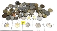 Lot, world coins, 90 pcs.