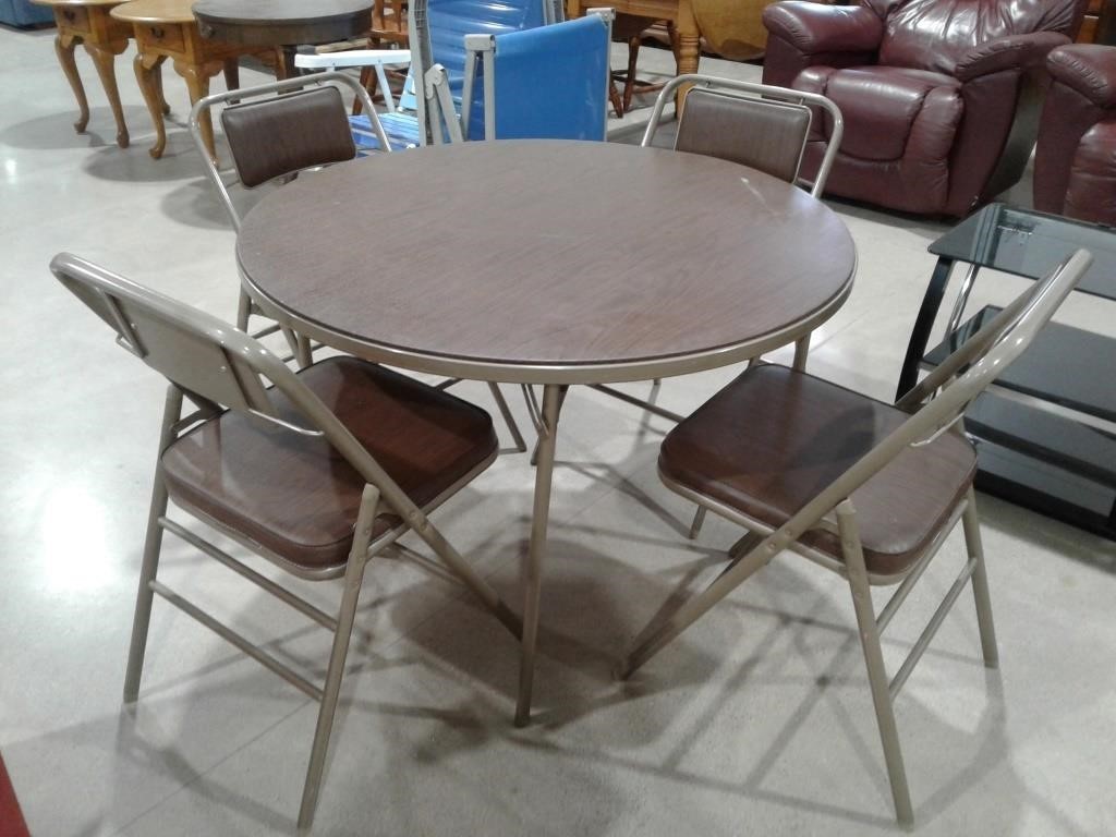 40" Card Table & 4 Chairs