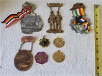 8 vtg german medals volksmarsch & regiment