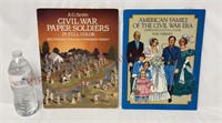 Civil War Paper Soldiers & Paper Dolls Books Uncut