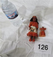 VTG PLASTIC DOLL & BABY