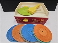 Vintage Fisher Price Record Player w/Records