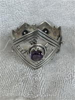 NICE TAXCO STERLING SILVER AND PURPLE STONE