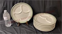 Buffalo China Green Stripe Resturant Ware Plates