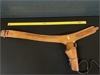 Vintage Western Gun Belt W. Holster