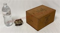 Ronson Crown Lighter & Slide Top Cigar Box