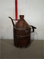 15" Tall Copper Spout Can w/ Wood Stop