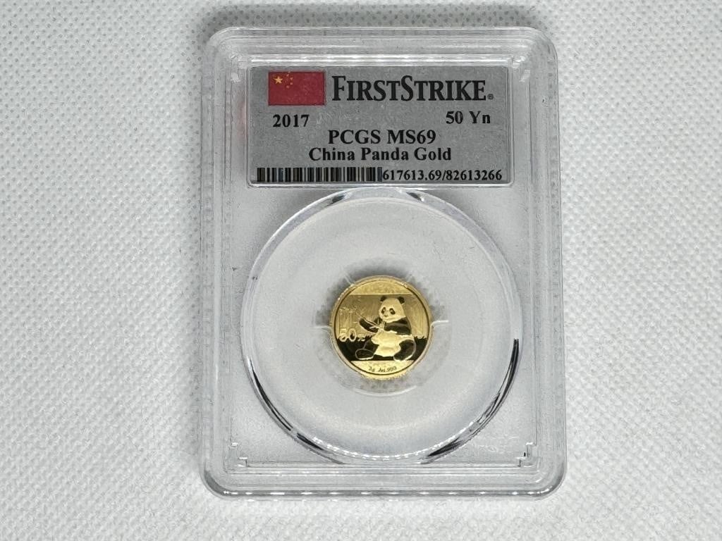2017 First Strike Panda Gold Coin MS69