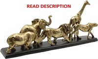 $56  Gold Resin Wild Animal Sculptures - Jungle