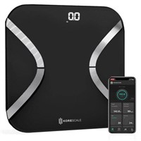 $100  Korescale Smart Scale-Weight  BMI  App-Black