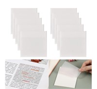 500PCS TRANSPARENT STICKY NOTES, 10PACK 3X3INCH