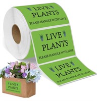 LIVE PLANTS STICKERS 2X3 INCH PLEASE HANDLE WITH