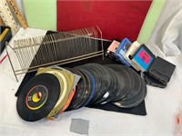 **LARGE LOT OF 45 RECORDS WITH BRASS