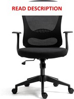 Ergonomic Office Chair  Mid Back  Black