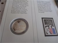 407-1993 BILL OF RIGHTS COMMERORATIVE COIN & STAMP