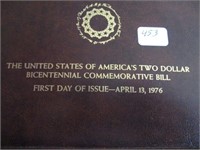 453-1976 TWO DOLLAR COMMERMORATIVE BILL