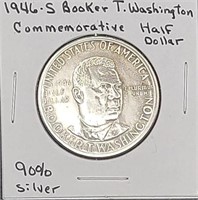 1946-S Booker T Washington Comm. Half Dollar
