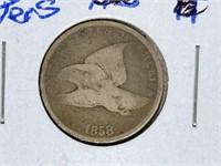1858 Flying Eagle Large Letters Penny