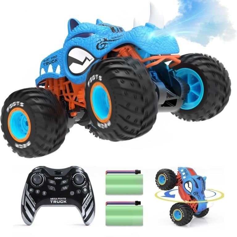 DEERC 1/16 RC Stunt Monster Truck W/Spray &