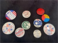 LOT OF WESTBY & COONVALLEY PIN BACK BUTTONS