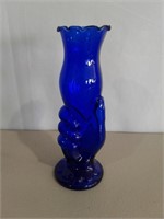 9" Cobalt Blue Hand Vase