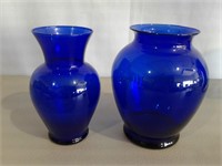 7 & 7-1/2" Cobalt Vases