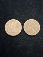 1860 & 1862  Indian Head Pennies