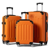 FM4551 Spinner Orange 3 Piece Luggage Set