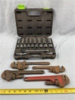 Pittsburgh Pro Socket Set, Pipe Wrenches