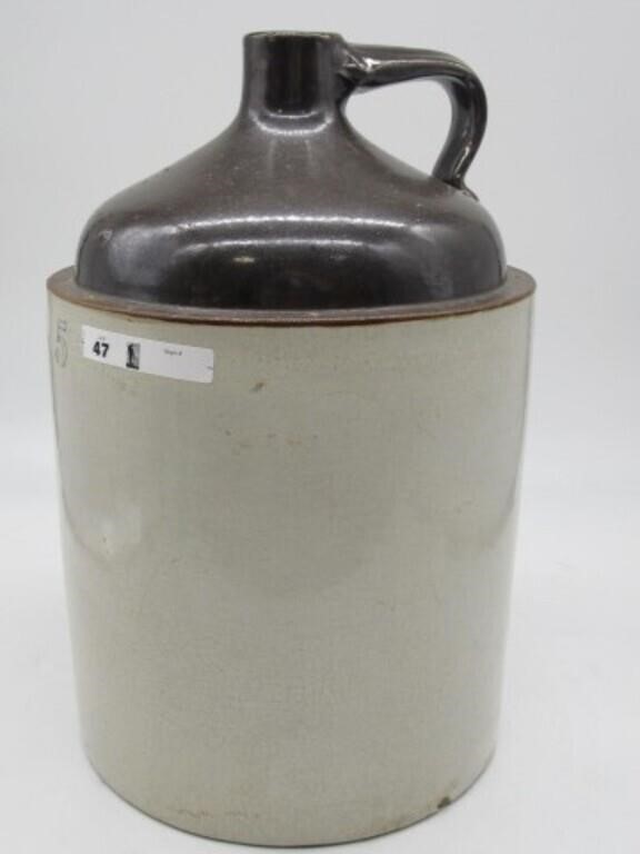 LARGE 5 GALLON BROWN TOP JUG ALL CLEAN 18 INCHES