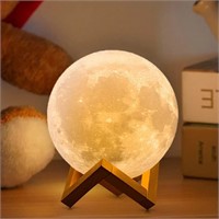 NEW 3D Moon Night Light 16 Colors w/Remote
