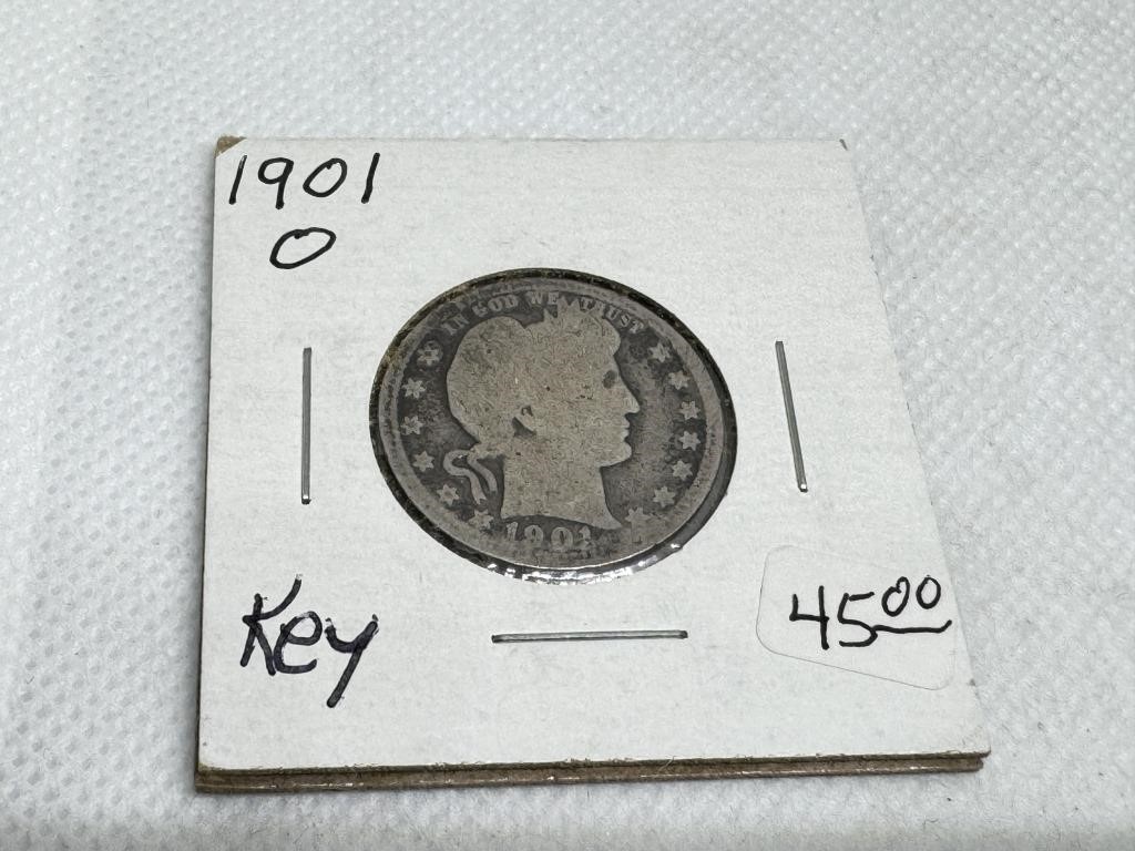 1901 O Key Date Barber Quarter