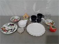 Asst. Soup Mugs, Plates, Glass, Ceramic