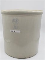 LARGE 10 GALLON INDIAN HEAD CROCK WITH HAIRLINE