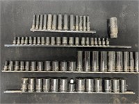 8x ChannelLock Socket Sets On Four Holders
