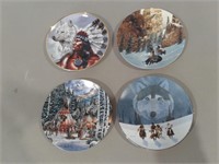 (4) 8" Native American Plates
