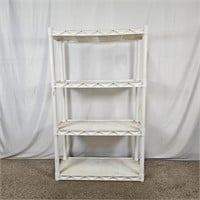 4 Tier Plastic Shelf White