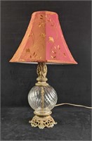 Vintage Lamp with Glass Base