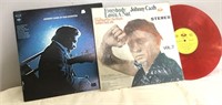 Vtg Johnny Cash Imported Red Vinyl & San Quentin