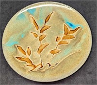 Vintage Pottery 10" Decorative Glazed Plate