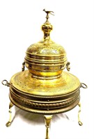 AntiqueA 1900's Ceremonial Brass Brazier Arabic Fi