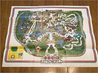Rare 1968 Astroworld Map Original Six Flags From