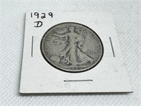 1929 D Walking Liberty Half Dollar