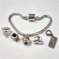 $280 Silver Pandora Style With Beads App 22G Brace