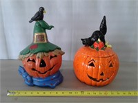 (2) Ceramic Pumpkins