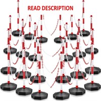 $282  24 Pack Traffic Post Cones & Chain (Red)